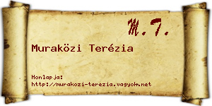 Muraközi Terézia névjegykártya